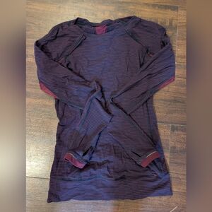 Lululemon Striped Long Sleeve Top With Thumb Holes